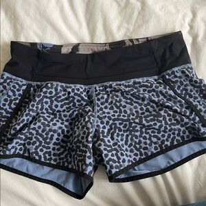 lululemon athletica Blue and Black Women Shorts
